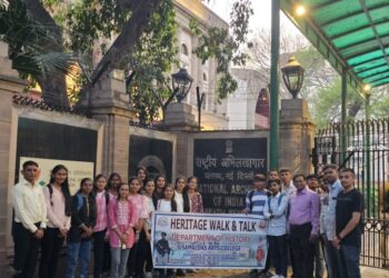 ભાવનગર યુનિવર્સિટીનાં ઈતિહાસ વિભાગનાં વિદ્યાર્થીઓએ ભારતીય રાષ્ટ્રીય અભિલેખાગારની મુલાકાત લીધી