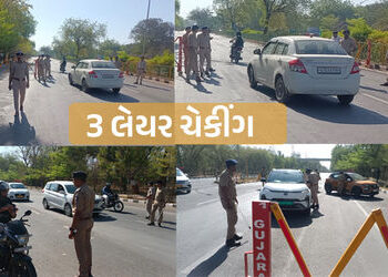 આરોગ્ય કર્મચારીઓના આંદોલન પહેલાં ગાંધીનગરમાં કિલ્લે બંધી, CM સુધી ન પહોંચે એ માટે સઘન સુરક્ષા, અટકાયત શરૂ | Lockdown detentions begin in Gandhinagar ahead of health workers’ protest