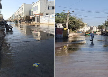 જામનગર પાલિકા તંત્રની બલિહારી : ભર ઉનાળે ચોમાસા જેવો માહોલ, પાણીની પાઇપલાઇન તૂટી જતાં માર્ગો પર પાણી…