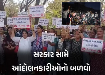 ગાંધીનગરમાં આરોગ્યકર્મીઓનું આંદોલન યથાવત્, ‘જ્યાં સુધી ઠરાવ નહીં થાય ત્યાં સુધી આંદોલન ચાલુ રહેશે’ |…