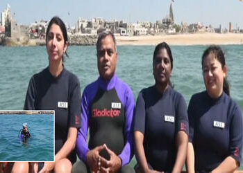 દ્વારકાના દરિયામાં સંશોધન, પુરાતત્ત્વ વિભાગની ટીમમાં ત્રણ મહિલા ડાઈવર્સ પણ ખૂંદી રહી છે સમુદ્ર | Res…