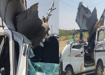 સુરેન્દ્રનગરમાં બેફામ ડમ્પરે સ્કૂલ વેનને મારી ટક્કર, 10થી વધુ બાળકો ઈજાગ્રસ્ત | A reckless dumper hi…