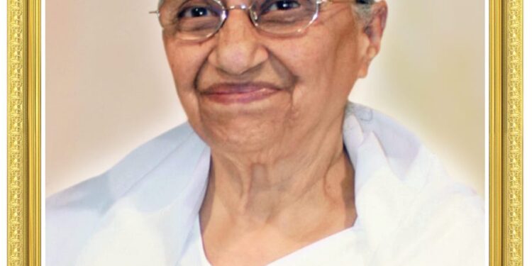 બ્રહ્માકુમારીના મુખ્ય પ્રસાશિકા રાજયોગીની દાદી રતનમોહિનીનું ૧૦૧ વર્ષની વયે થયું અવસાન