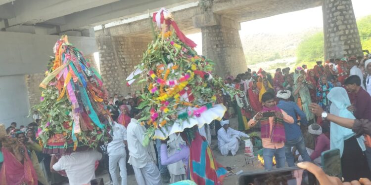 सियावा के गणगौर मेले में आदिवासियों ने उत्साह के साथ लियाभाग