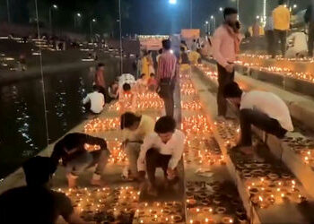 રામ નવમી પર ઝગમગી ઉઠી રામનગરી: અયોધ્યામાં 2 લાખ દીવડાઓ પ્રગટાવાયા, જુઓ VIDEO