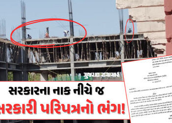 શેઠની શીખામણ ઝાંપા સુધી… સચિવાલયમાં જ સરકારી પરિપત્રનું ઉલ્લંઘન, ધોમધખતા તાપમાં શ્રમિકો પાસે કરાવા…