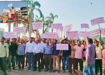 ધોરાજીના જૂનાગઢ રોડ પર રસ્તા રોકો આંદોલન : ચક્કાજામથી વાહનોના થપ્પા | Road blockade movement on Dhor…
