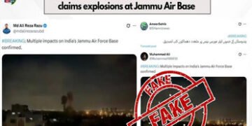 Fact Check : જમ્મુ-કાશ્મીરમાં વાયુસેનાના એરબેઝ પર હુમલાની ફેક તસવીરો વાઈરલ | jammu air force base ex…