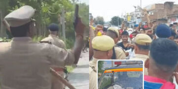 VIDEO : ઈટાવામાં કથાકાર સાથે દુર્વ્યવહાર બાદ મામલો બિચક્યો, ટોળાનો પોલીસ પર પથ્થમારો, વાહનો તોડ્યા