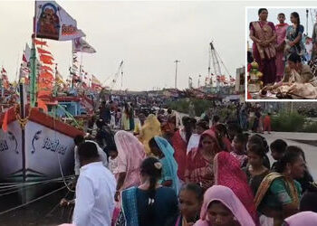 અમરેલી: નાળિયેરી પૂનમે ખારવા સમાજે દરિયાદેવનું પૂજન કર્યું, હવે માછીમારો નીકળશે સમુદ્ર ખૂંદવા | Amre…