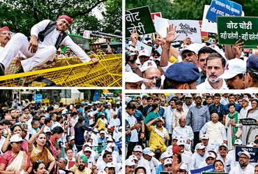 ચૂંટણી પંચ સામે ‘વોટચોરી’ મુદ્દે સાંસદોની રેલી | MPs rally against Election Commission over ‘vote ri…