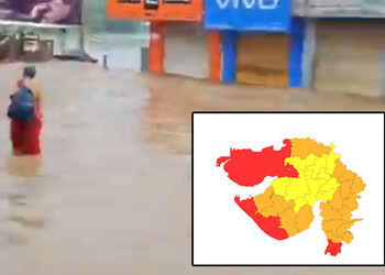 દ્વારકામાં મેઘરાજાની તોફાની બેટિંગ: માત્ર 2 કલાકમાં 5 ઇંચ વરસાદ, દ્વારકા સહિત 8 જિલ્લામાં રેડ એલર્ટ …