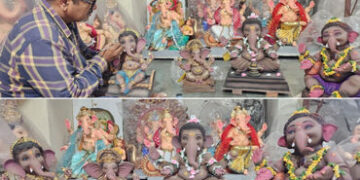 વિસર્જન બાદ માત્ર 20 મિનિટમાં જ પીગળી જાય, સુરતના કલાકારે બનાવી ઈકો-ફ્રેન્ડલી ગણેશ મૂર્તિઓ | Surat a…