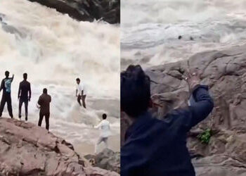 Viral: રીલનો શોખ ભારે પડ્યો! ધસમસતા પ્રવાહમાં તણાયો 22 વર્ષનો યુટ્યુબર, કેમેરામાં કેદ થયા ખૌફનાક દ્ર…