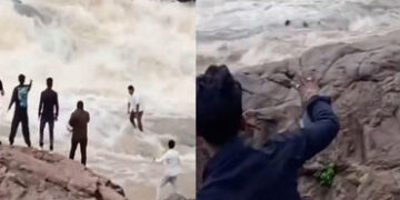 Viral: રીલનો શોખ ભારે પડ્યો! ધસમસતા પ્રવાહમાં તણાયો 22 વર્ષનો યુટ્યુબર, કેમેરામાં કેદ થયા ખૌફનાક દ્ર…