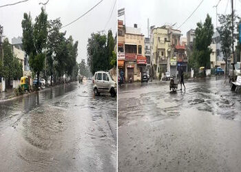 ભાદરવો ભરપૂર : વડોદરામાં સવારથી જ ધોધમાર વરસાદ | Heavy rain in Vadodara since morning