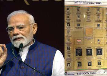 PM મોદીએ લોન્ચ કરી દેશની પહેલી ‘મેડ ઈન ઈન્ડિયા’ સેમિકન્ડક્ટર ચીપ, ટેરિફ મુદ્દે પણ આપ્યો જવાબ | /indi…