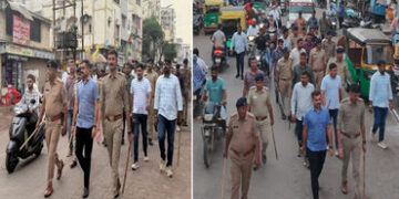 જામનગરમાં પોલીસ અને એલસીબીની ટીમ દ્વારા સંવેદનશીલ વિસ્તારમાં ફૂટ પેટ્રોલિંગ કરાયું : શાંતિની અપીલ | …
