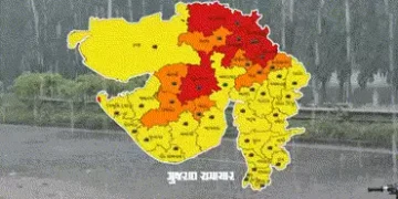 ગુજરાતમાં આગામી 2 દિવસ અતિભારે વરસાદની આગાહી, 5 જિલ્લામાં રેડ એલર્ટ | Heavy rains forecast in Gujara…