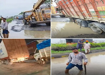 વડોદરાના હાઇવે પર બ્રિજો પાસે ખાડાઓને કારણે ટ્રાફિક જામની સમસ્યા, વાઘોડિયા ચોકડી પર 10 કિલોમીટરનો જા…