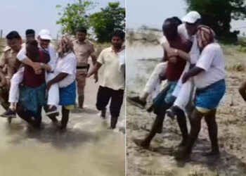 VIDEO : કાદવ જોઈ યુવકના ખભા પર સવાર થયા સાંસદ, પૂરનું નિરીક્ષણ કરવા પહોંચ્યા હતા | congress mp tariq…