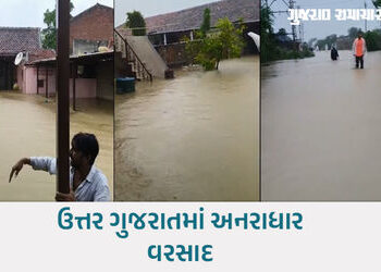 પાટણના સાંતલપુરમાં જળબંબાકારની સ્થિતિ, 40 કલાકમાં 15 ઇંચ વરસાદ, જનજીવન અસ્તવ્યસ્ત | north gujarat he…