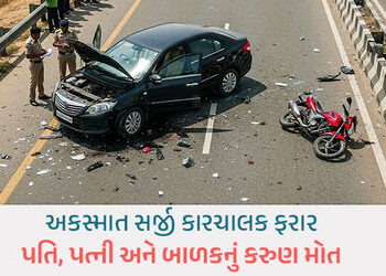 બાયડ-અમદાવાદ રોડ પર ગમખ્વાર અકસ્માત: એક જ પરિવારના ત્રણ સભ્યોના કરુણ મોત | deadly road accident on b…