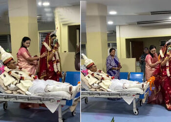 Viral Video: વરરાજાને થયું ફેક્ચર તો કન્યા પહોંચી ગઈ હોસ્પિટલ, ત્યાંજ ફરી લીધા 7 ફેરા | groom fractu…