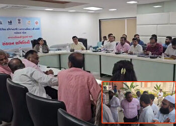 પંચમહાલ સંસદીય વિસ્તારની નગરપાલિકાઓની બેઠક, ગોધરા પાલિકા પ્રમુખ અને રહીશો વચ્ચે ઉગ્ર બોલાચાલી | godh…