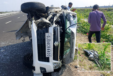ભાવનગર-અમદાવાદ એક્સપ્રેસ હાઈવે પર કાર અને બાઇક વચ્ચે ગમખ્વાર અકસ્માત: બેના મોત | bhavnagar ahmedabad…