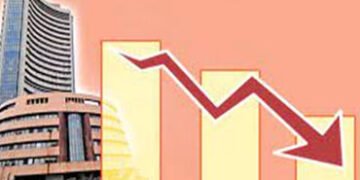 સેન્સેક્સ 388 પોઈન્ટ ગબડીને 82626 | Sensex plunges 388 points to 82626