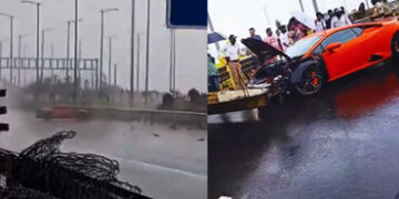 VIDEO: મુંબઈના કોસ્ટલ રોડ પર લેમ્બોર્ગિનીના ફૂરચા ઊડ્યાં, માંડ-માંડ બચ્યો ડ્રાઈવર | lamborghini acci…