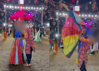વડોદરા: ‘યુનાઈટેડ વે’ના ગરબામાં યુગલની હરકતના વાઈરલ વીડિયોથી વિવાદ | couple Controversy viral video …