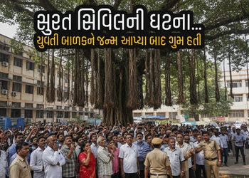 સુરતની સિવિલ હોસ્પિટલમાં 26 વર્ષીય યુવતીનો આપઘાત, ઝાડ પર લટકી ગળે ફાંસો ખાધો | 26 year old girl Died…