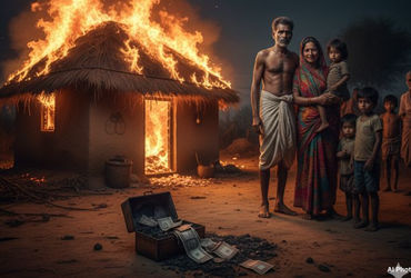 વિસ્થાપિત ખેડૂતના ઝૂપડામાં આગ લાગતાં ઘરવખરીની સાથે વળતરમાં મળેલા 10 લાખ પણ બળી ગયા | Rajasthan Fire:…