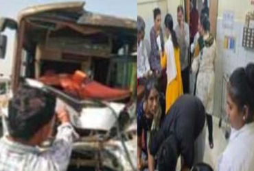 જામનગર-રાજકોટ ધોરી માર્ગ પર ધ્રોલના વાંકીયા ગામ નજીક ખાનગી લક્ઝરી બસ અને ડમ્પર વચ્ચે અકસ્માત, સાતને …