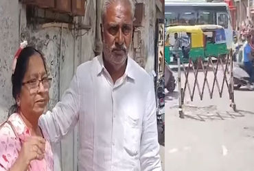 કોઠી ચાર રસ્તા પાસે વૃદ્ધ દંપતિ પટકાયું, મહિલાને માથામાં ઇજા | Elderly couple hit near Kothi interse…