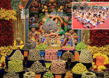 સાળંગપુરધામમાં કાળી ચૌદશે યોજાયો ભવ્ય યજ્ઞ-અન્નકૂટ, દાદાને પહેરાવાયો સુવર્ણ-હીરાજડિત મુગટ | salangpu…