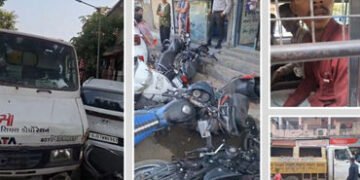 અમદાવાદના નારણપુરામાં કચરાની ગાડી બેફામ: 7થી વધુ વાહનોને લીધા અડફેટે, ડ્રાઇવરે દારૂ પીધો હોવાનો આક્ષ…