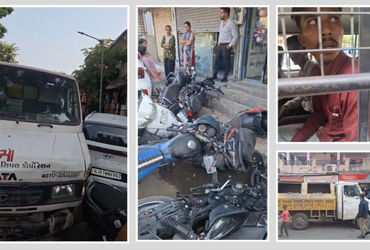 અમદાવાદના નારણપુરામાં કચરાની ગાડી બેફામ: 7થી વધુ વાહનોને લીધા અડફેટે, ડ્રાઇવરે દારૂ પીધો હોવાનો આક્ષ…