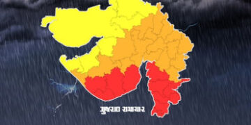ગુજરાતમાં હજુ 4 દિવસ ભારે વરસાદની આગાહી, આજે 10 જિલ્લામાં રેડ ઍલર્ટ | Unseasonal heavy rains forecas…