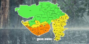 ગુજરાતમાં ભારેથી અતિભારે વરસાદની આગાહી, ભારે પવન પણ ફૂંકાશે, આવતીકાલે 20 જિલ્લામાં ઍલર્ટ | Heavy rai…