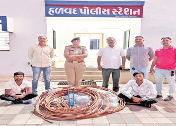 સોલાર પ્લાન્ટમાંથી કોપર વાયરની ચોરી કરનાર તસ્કરો ઝડપાયા | Smugglers caught stealing copper wire from…