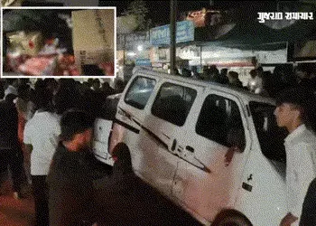VIDEO: બોડેલીમાં ‘ઓપન બાર’? પોલીસથી બચવા જતા બુટલેગરની કારનો અકસ્માત, દારૂ લૂંટવા લોકોની પડાપડી | Bo…