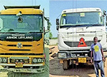 રેતીની બિનઅધિકૃત હેરાફેરી કરતા ૧૧ ડમ્પર એક જ દિવસમાં પકડાયા | 11 dumpers caught smuggling sand in a …