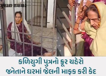 સુરતમાં પુત્રએ જ 65 વર્ષીય માતાને મહિનો ઘરમાં પૂરી રાખી, પાડોશીઓ ગ્રીલમાંથી ભોજન આપતા | surat elderl…