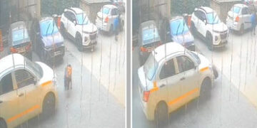 VIDEO: ગ્રેટર નોઈડામાં સ્કૂલે જતાં વિદ્યાર્થી ઉપર કેબ ડ્રાઈવરે કાર ચઢાવી દીધી, જુઓ CCTV | Shocking C…