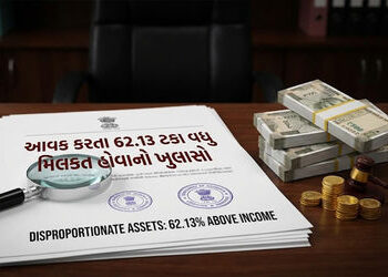 નવસારી ખાણ ખનીજ વિભાગના નિવૃત્ત અધિકારી પાસેથી રૂપિયા 1,02,46,949 અપ્રમાણસર મિલકત મળી | navsari reti…