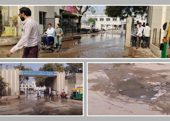 અમરેલી નગરપાલિકાની ઘોર બેદરકારી: સિવિલ હોસ્પિટલ સહિત અનેક વિસ્તારોમાં ગટરના પાણી ઉભરાયા | Amreli Civ…