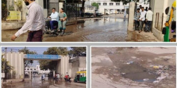 અમરેલી નગરપાલિકાની ઘોર બેદરકારી: સિવિલ હોસ્પિટલ સહિત અનેક વિસ્તારોમાં ગટરના પાણી ઉભરાયા | Amreli Civ…